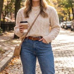 Topshop Ivory Knit Sweater